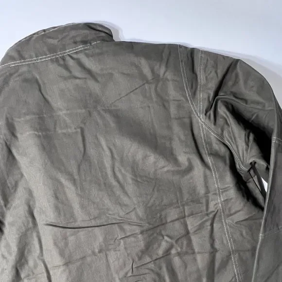 NWOT Kuhl Burr Jacket Mens Size Large Gunmetal Green Canvas Full Zip - Picture 10 of 11
